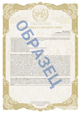 Образец Приложение к СТО 01.064.00220722.2-2020 Менделеевск Сертификат СТО 01.064.00220722.2-2020 